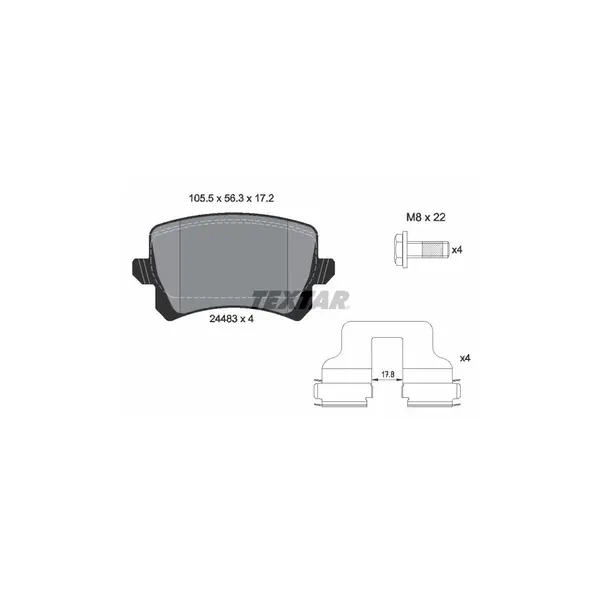 Set placute frana disc TEXTAR 2448301