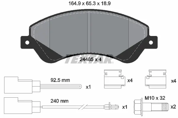 Set placute frana disc TEXTAR 2448501