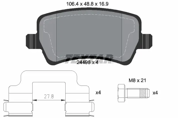 Set placute frana disc TEXTAR 2449601