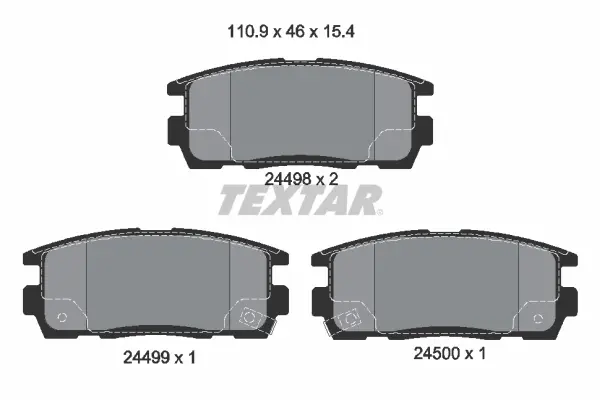 Set placute frana disc TEXTAR 2449801