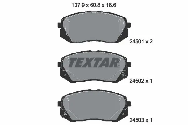 Set placute frana disc TEXTAR 2450101