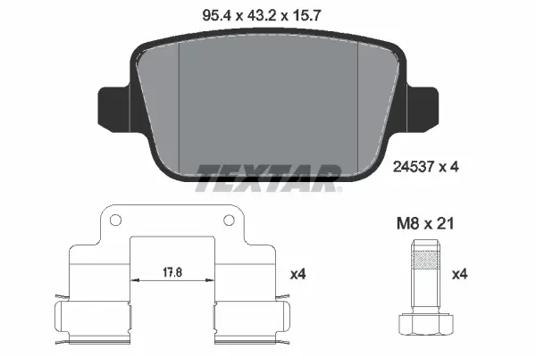 Set placute frana disc TEXTAR 2453702