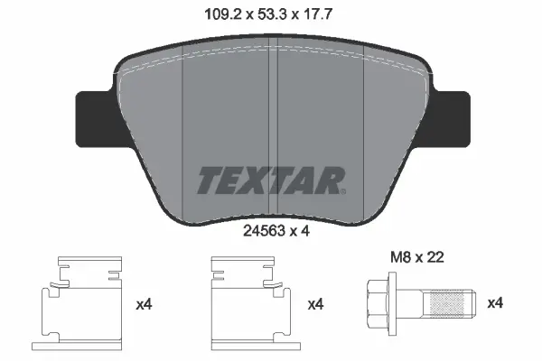 Set placute frana disc TEXTAR 2456301