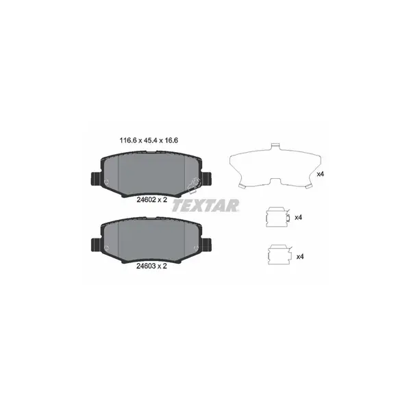 Set placute frana disc TEXTAR 2460201