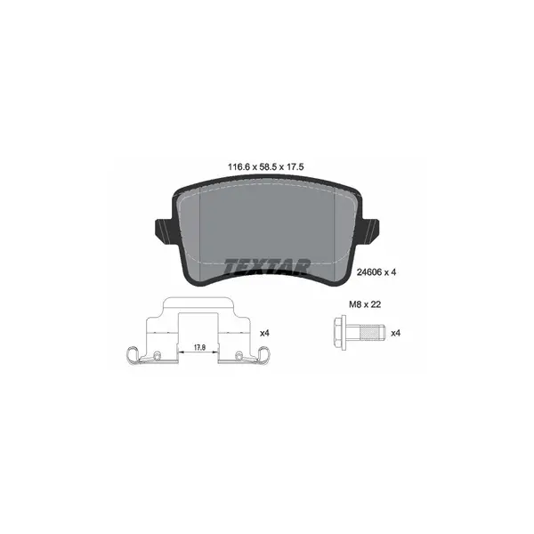 Set placute frana disc TEXTAR 2460602