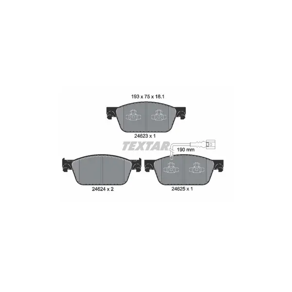 Set placute frana disc TEXTAR 2462301