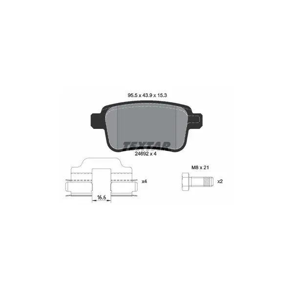 Set placute frana disc TEXTAR 2469201