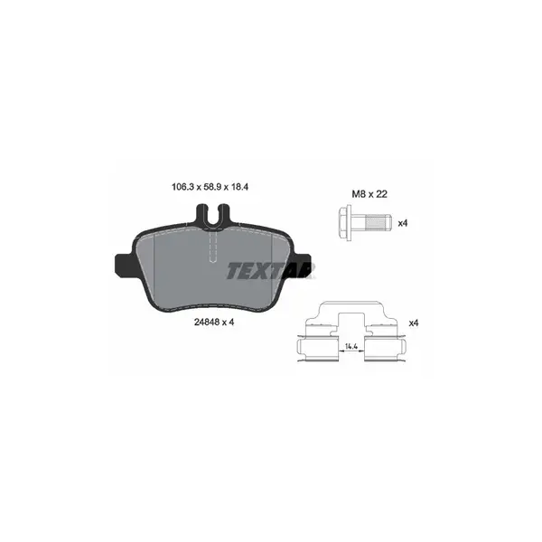 Set placute frana disc TEXTAR 2484801