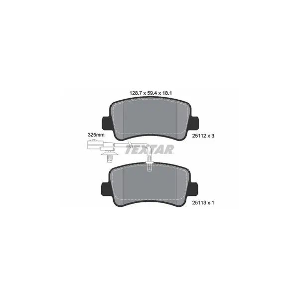 Set placute frana disc TEXTAR 2511201