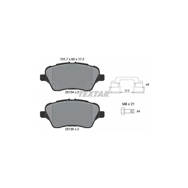 Set placute frana disc TEXTAR 2513402