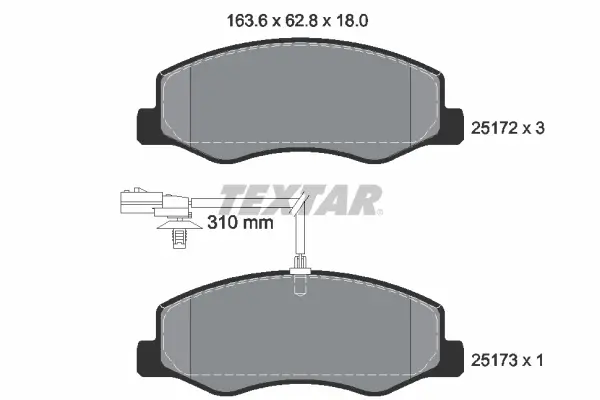 Set placute frana disc TEXTAR 2517201