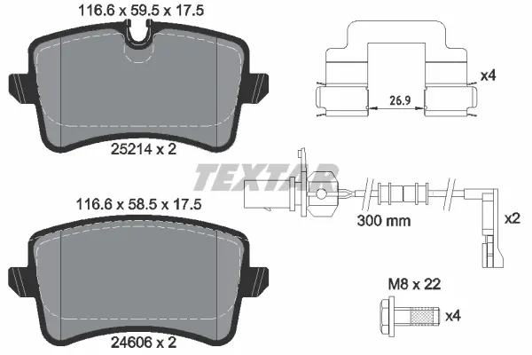 Set placute frana disc TEXTAR 2521401
