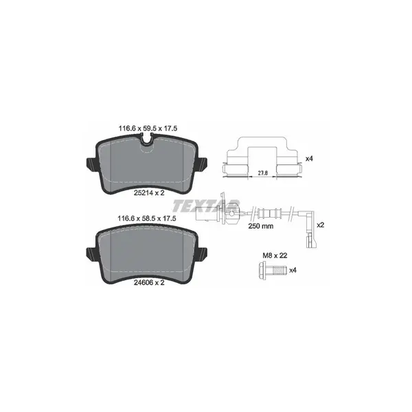 Set placute frana disc TEXTAR 2521404