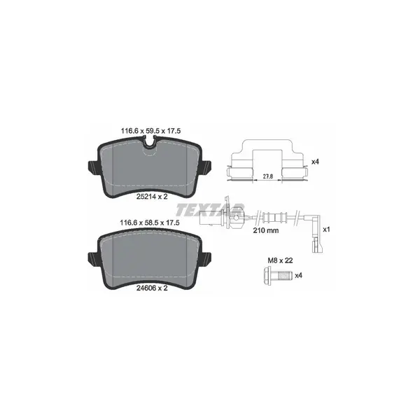Set placute frana disc TEXTAR 2521413