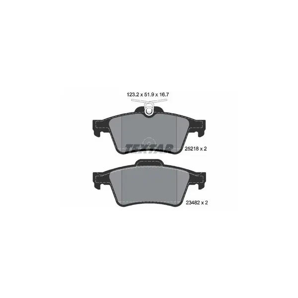 Set placute frana disc TEXTAR 2521801