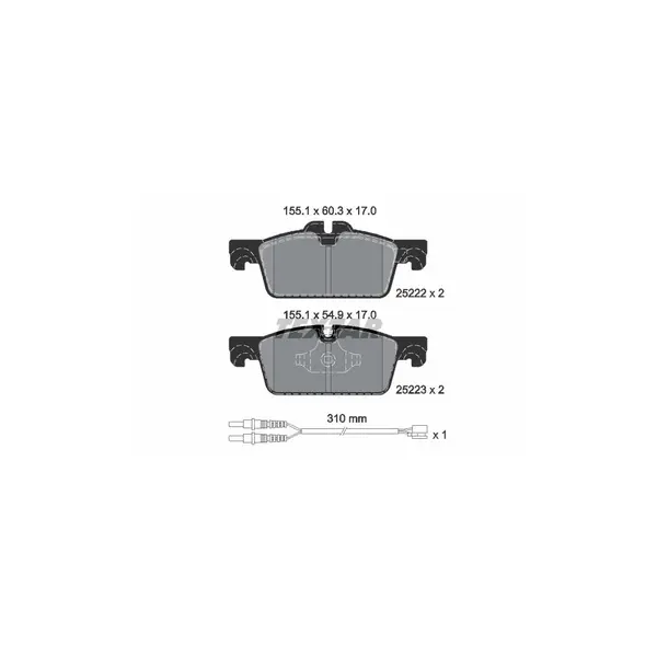 Set placute frana disc TEXTAR 2522201
