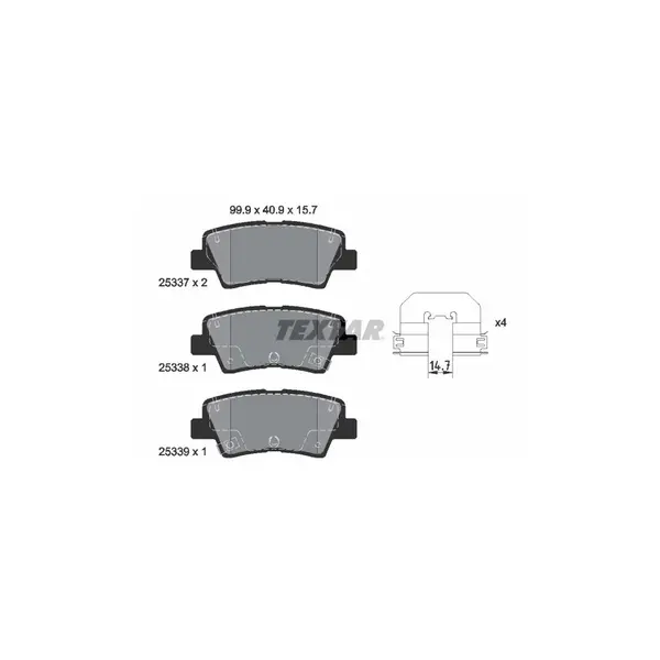Set placute frana disc TEXTAR 2533703