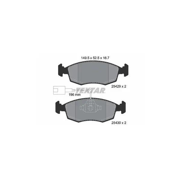 Set placute frana disc TEXTAR 2542901