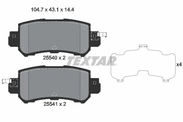 Set placute frana disc TEXTAR 2554001