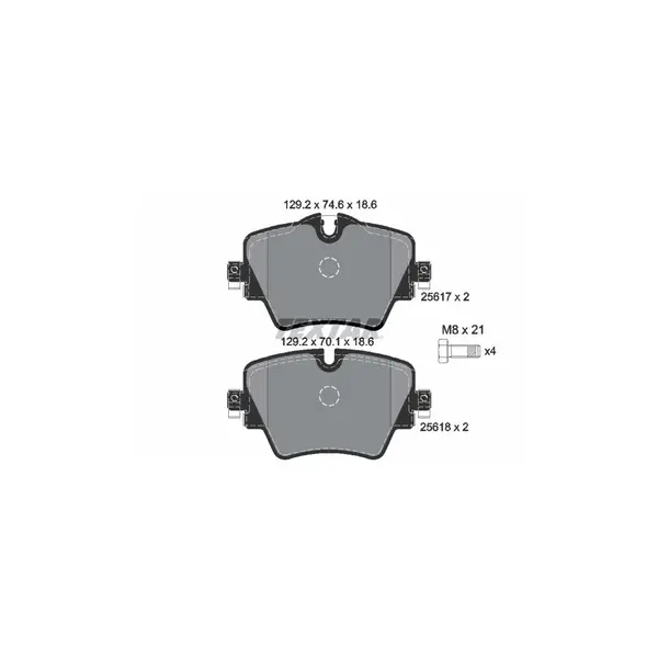 Set placute frana disc TEXTAR 2561701