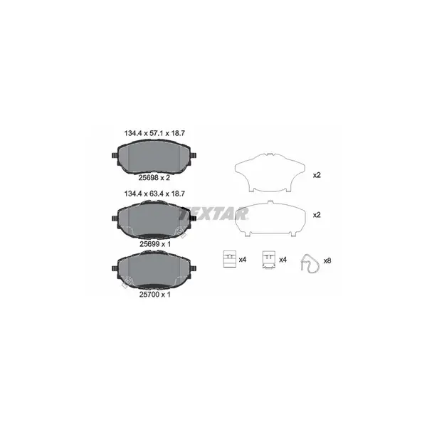 Set placute frana disc TEXTAR 2569801