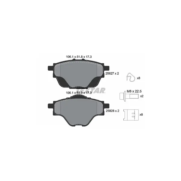 Set placute frana disc TEXTAR 2582701