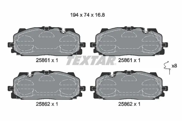 Set placute frana disc TEXTAR 2586101