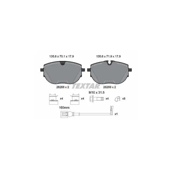 Set placute frana disc TEXTAR 2626801
