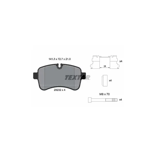 Set placute frana disc TEXTAR 2923201