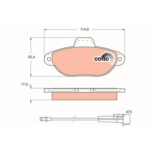 Set placute frana disc TRW GDB1115