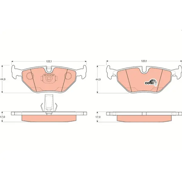 Set placute frana disc TRW GDB1265