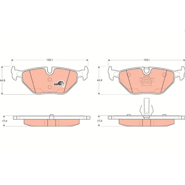 Set placute frana disc TRW GDB1344