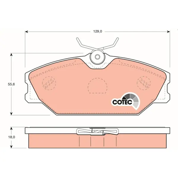 Set placute frana disc TRW GDB1405