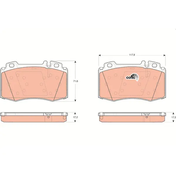 Set placute frana disc TRW GDB1454