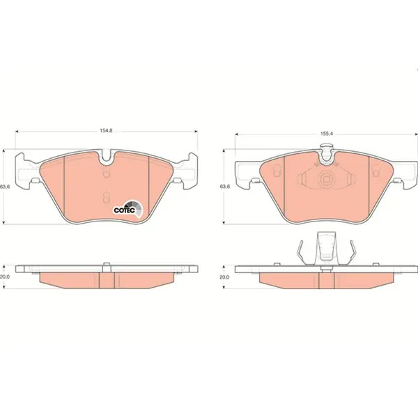 Set placute frana disc TRW GDB1559