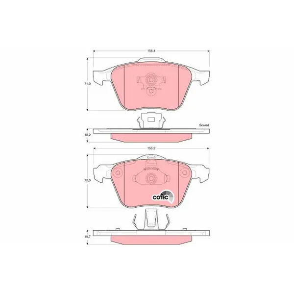 Set placute frana disc TRW GDB1576