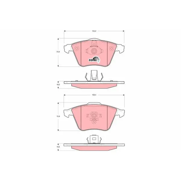 Set placute frana disc TRW GDB1607
