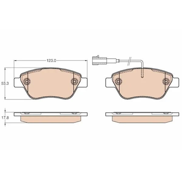 Set placute frana disc TRW GDB1654