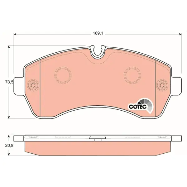 Set placute frana disc TRW GDB1696