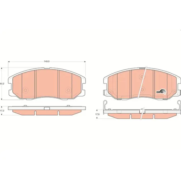 Set placute frana disc TRW GDB1715