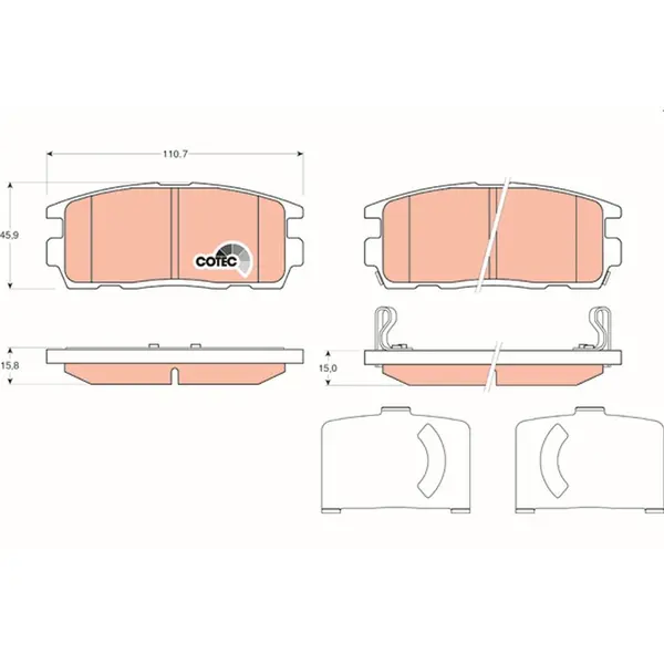 Set placute frana disc TRW GDB1716