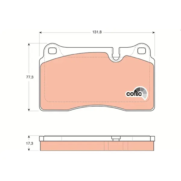 Set placute frana disc TRW GDB1743