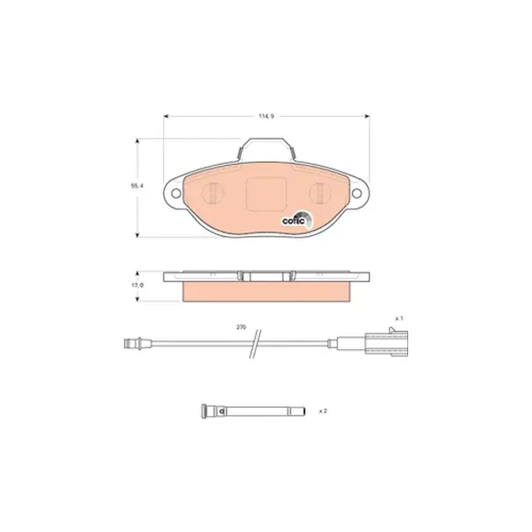 Set placute frana disc TRW GDB1745