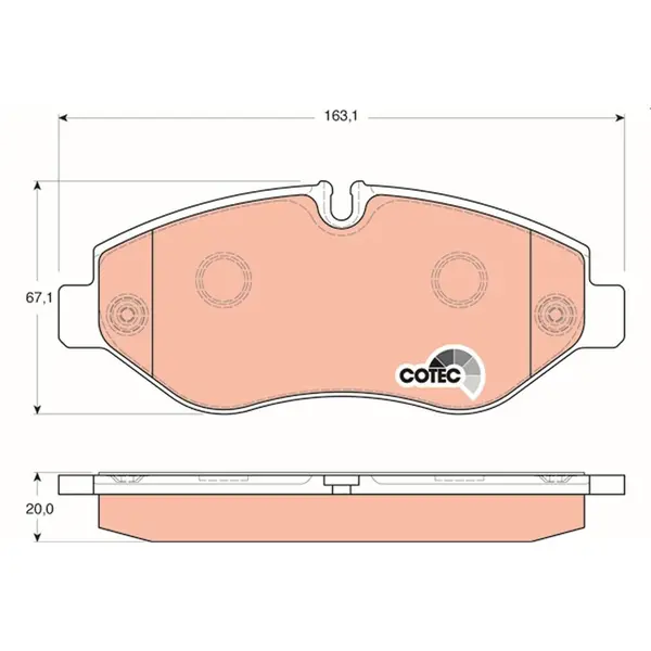 Set placute frana disc TRW GDB1747