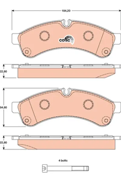 Set placute frana disc TRW GDB1780