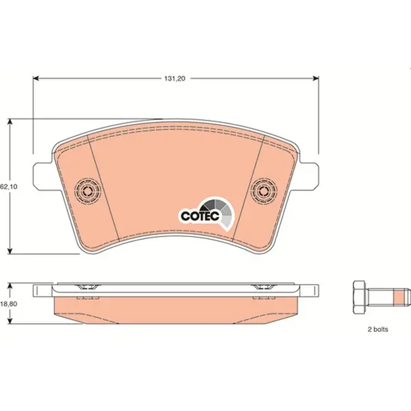 Set placute frana disc TRW GDB1785