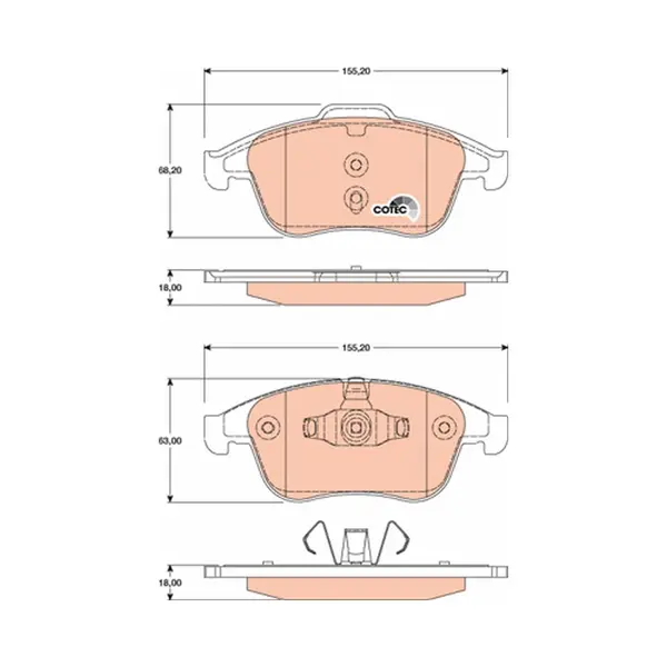Set placute frana disc TRW GDB1790