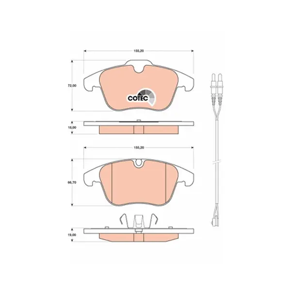 Set placute frana disc TRW GDB1818