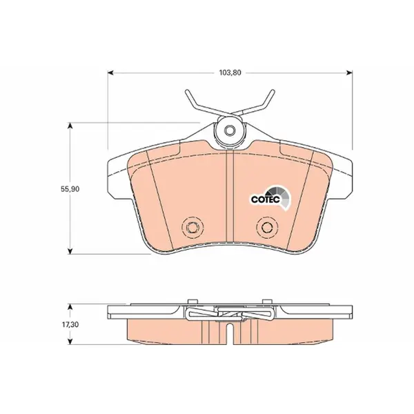 Set placute frana disc TRW GDB1828