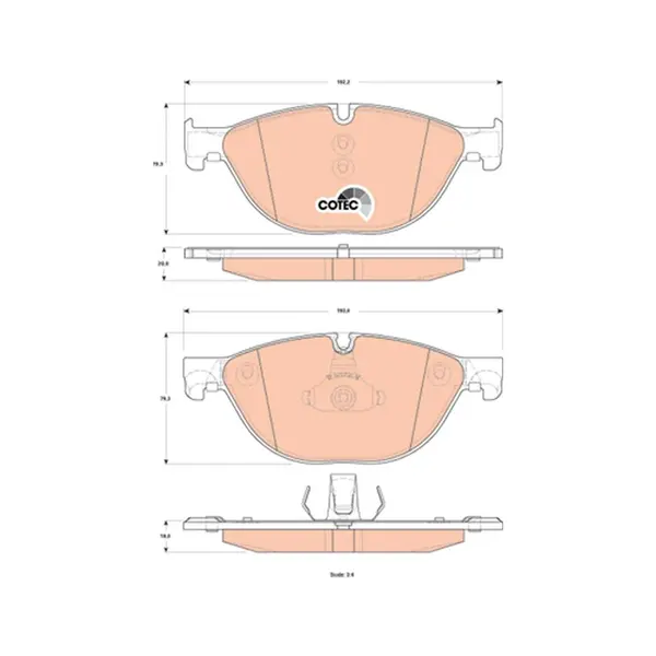 Set placute frana disc TRW GDB1838